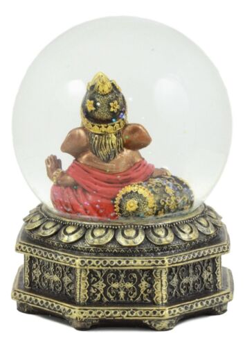 Ebros Hindu God of Success Ganesha Water Globe Collectible 6" Tall Lord Ganesh Statue