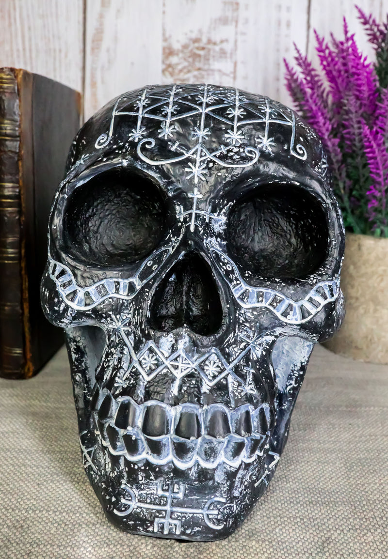 Ebros  Long Haired Mohawk Steampunk Cyborg Robot Skull Sniper Warrior Figurine Decor