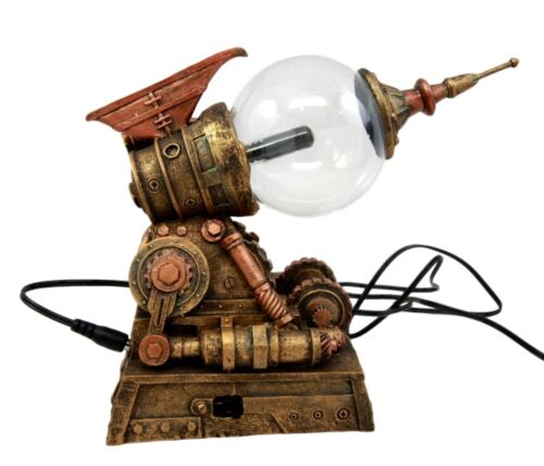 Ebros Steampunk Electric Plasma Static Storm Ball Blaster Gun Accent Lamp Figurine