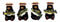 Catch Of The Day Fishing Bears With Bass Fish Figurine Set 4"H Hunting Bears