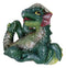 Adorable Green Earth Dragon Hatchling Baby Egg Shell Figurine 2.75"H Collectible