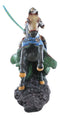 Medieval Jostling Lancing Tournament Knight On Horse Statue 10" Tall Handpainted
