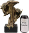 Ebros Gift 9" Tall Wild Bison and Calf Head Bust Figurine with Black Pedestal