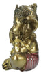 Vastu Hindu Elephant God Baby Ganesha Ganapati With Hands On Cheek Figurine
