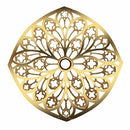 Ebros Copper Colored Tours Cathedral Rose Window Ornament, Decoration