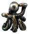 Large Rustic Bronze Deep Ocean Octopus Candle Holder Statue Kraken Sea Monster