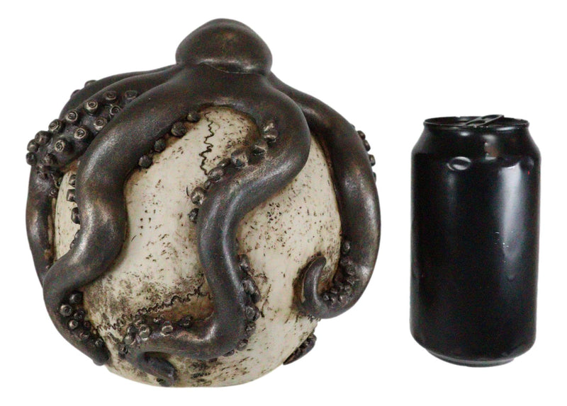 Ebros Kraken Octopus Wrapping Around Human Skull Decorative Figurine 8"L