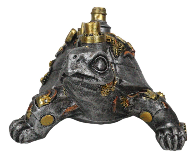 Victorian Steam Age Nautical Steampunk Geared Bionic Turtle Tortoise Figurine