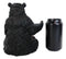 Rustic Cabin Lodge Decorative Sitting Black Bear Wine Bottle Holder Figurine