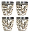 Novelty Ossuary Graveyard Piled Up Skulls And Spine Bones Shot Glass Set of 4