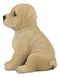Ebros Realistic Sitting Adorable Labrador Puppy Statue 6.75" Tall Pet Pal