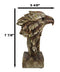 Faux Wood Carving Resin Rustic Wildlife American Bald Eagle Head Bust Figurine
