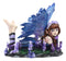 Purple Girl Fairy Statue 3.75"Long Lavender Fairy Garden Figurine