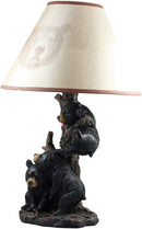 Ebros Climbing Black Bear Cubs Table Lamp With Bear Shade Desk Lamp (Set of 2)