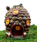 Enchanted Fairy Garden Miniature Halloween Cozy Pinecone Cottage House Figurine