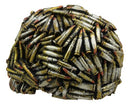 Ebros World War Bullet Shell Casings Skull Statue 6.5'L Skulls Figurine