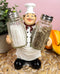 Ebros Bon Appetit Wine Master Standing Chef Salt And Pepper Shakers Holder Set