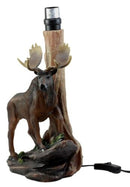 Wildlife Nature Bull Moose Grand Elk Desktop Table Lamp With Nature Shade 20"H
