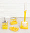 Yellow Splash Rubber Ducks 5 Piece Chic Bathroom Vanity Accessories Gift Set