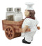 Ebros Spice A La Carte Chef Pushing Wheelbarrow Cart Salt & Pepper Shakers Holder