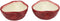 Ebros Ceramic Red Anjou Pear Halves Small 4oz Dipping Saucer Condiment Bowl Set Of 2