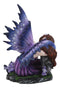 Sleeping Purple Lavender Girl Fairy Garden Statue 4.5"Tall Twilight Fae Pixie