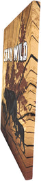 Rustic Western Black Bears 'Stay Wild' Wood Frame Canvas Wall Art 19"X23"