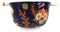 Mandala Floral Blossoms Purple Ramen Noodles Soup Large 6"D Bowl W/ Chopsticks