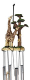 Ebros Safari Giraffe Mother And Calf By The Trees Resonant Relaxing Wind Chime