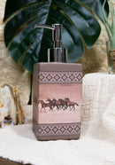 Ebros Western Running Horses With Southwest Navajo Vectors Liquid Soap Pump Dispenser