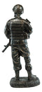 Ebros Modern Military Marine Soldier On Guard Carrying Rifle Decorative Figurine 10"H