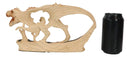 Jurassic Dinosaur Tyrannosaurus Rex Father and Baby Faux Wood Cutout Figurine