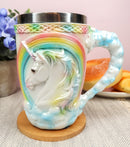 Ebros Gift Sacred Heavenly Rainbow Unicorn Mug 12oz Celtic Knots Rim Magical Elixir Of Youth Beer Stein Tankard Coffee Cup Drink 5"H