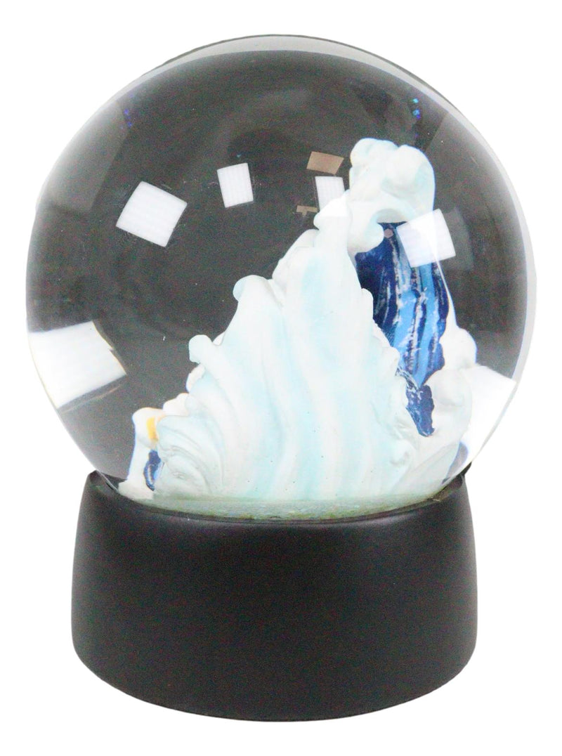Ebros Decorative Nautical Accent The Great Wave Off Kanagawa Hokusai 100mm Water Globe