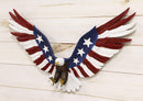 Ebros Large Flying American Flag Tattoo Bald Eagle Wall Sculpture 22" Long Decor