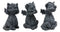 Whimsical Dragon Hatchlings See Hear Speak No Evil Baby Dragons Statue Set Of 3