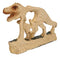 Jurassic Dinosaur Tyrannosaurus Rex Mother and Baby Faux Wood Cutout Figurine