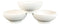 Pack Of 6 Contemporary Ridged 7.5"D Matte White Melamine Salad Pasta Soup Bowls