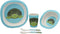 Ebros Sea Turtle 5 Piece Organic Bamboo Dinnerware Set For Children Toddler