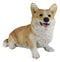 Large 18.5" Long Sitting Realistic Lifelike Welsh Corgi Dog Statue Home Decor