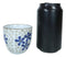 Japanese Blue Cherry Blossom 20oz Ceramic Tea Pot and Cups Set Serves 4 People