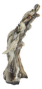 Marine Giant Sea Turtle With Hatchling Baby Riding Current Faux Marble Figurine