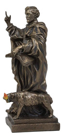 Catholic Priest Saint Dominic of Osma with Hound Dog Statue Patron Of Astronomy