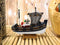 Ebros 6.25" Long Colorful Wooden Handicraft Nautical Ocean Marine Trawler Fishing Boat Model Statue with Wood Base Stand Fully Assembled Figurine Sea Ship Prototype Museum Gallery Sculpture