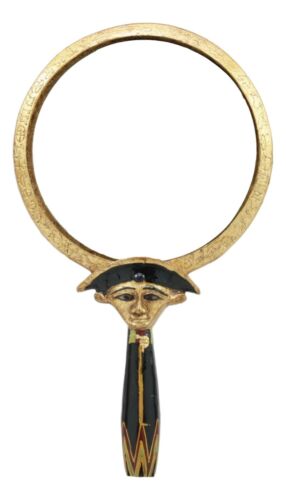 Ebros Ancient Egyptian Protection Symbol Winged Scarab Aegis Hand Mirror 8.75"H