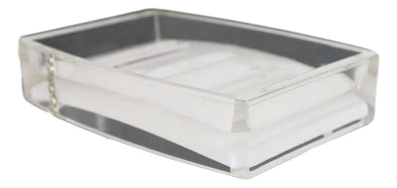 Stain White Austrian Crystals 6 Piece Chic Bathroom Vanity Accessories Gift Set