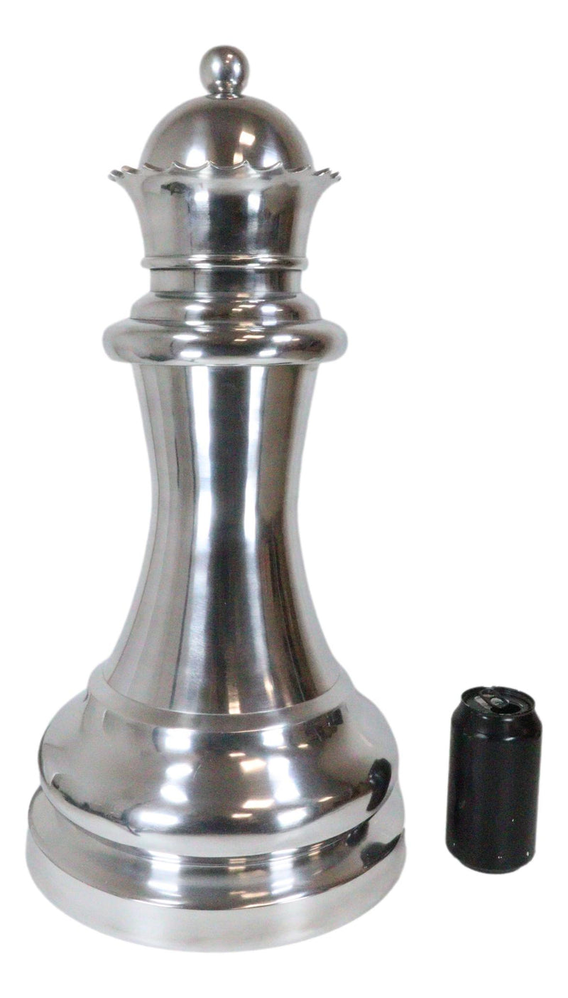 Modern Deluxe Oversized 23"H Oxford Heirloom Queen Chess Aluminum Sculpture