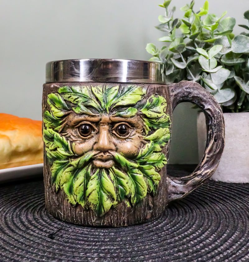 Ebros Whimsical Greenman Beer Stein Tankard Coffee Cup Drink Mug 4.25"H