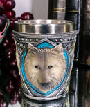 Ebros Full Moon Alpha Grey Wolf 2-Ounce Shot Glass SET OF 2
