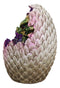 Small Green Sulking Baby Dragon In Colorful LED Light Faux Crystal Geode Egg